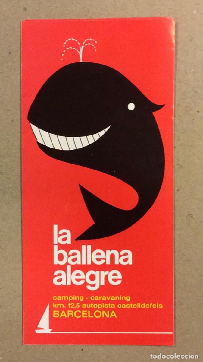 Folletos de turismo: LA BALLENA VERDE CAMPING-CARAVANING (BARCELONA). ANTIGUO FOLLETO PUBLICITARIO DE TURISMO.