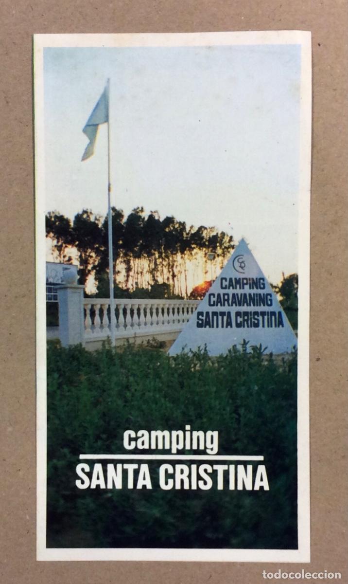 Tourismusbrosch&uuml;ren: CAMPING CARAVANING SANTA CRISTINA (SANTA CRISTINA D&rsquo;ARO - COSTA BRAVA). ANTIGUO FOLLETO PUBLICITARIO