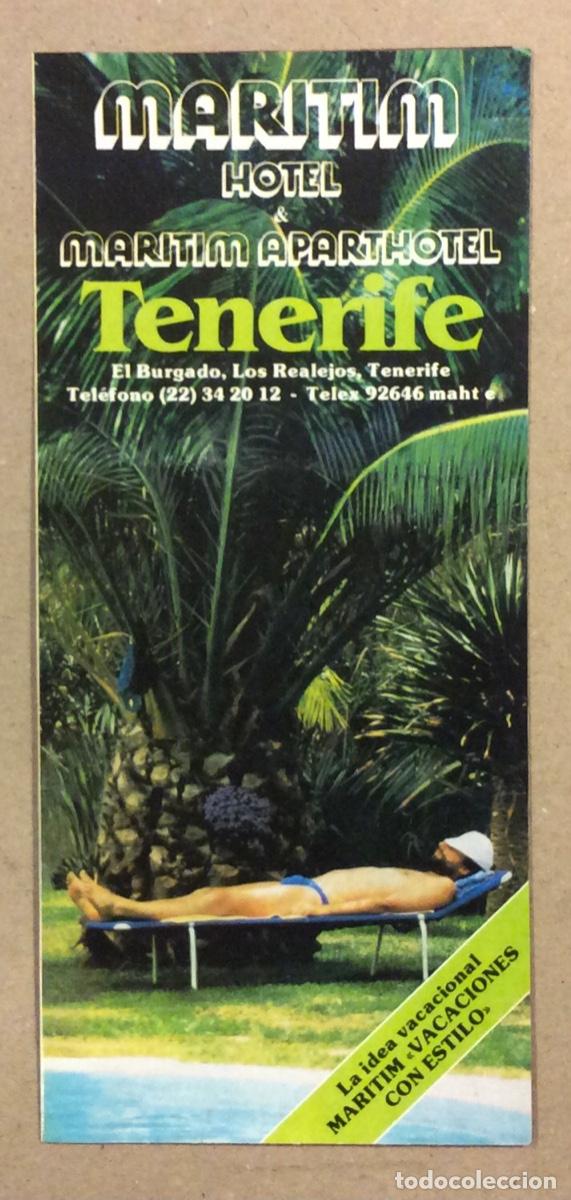 Brochures de tourisme: MARITIM HOTEL APARTHOTEL (LOS REALEJOS - TENERIFE). FOLLETO PUBLICITARIO DE 1983.