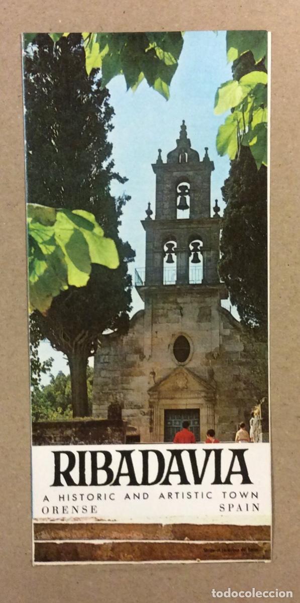 Brochures de tourisme: RIBADAVIA (ORENSE). ANTIGUO FOLLETO PUBLICITARIO DE TURISMO.