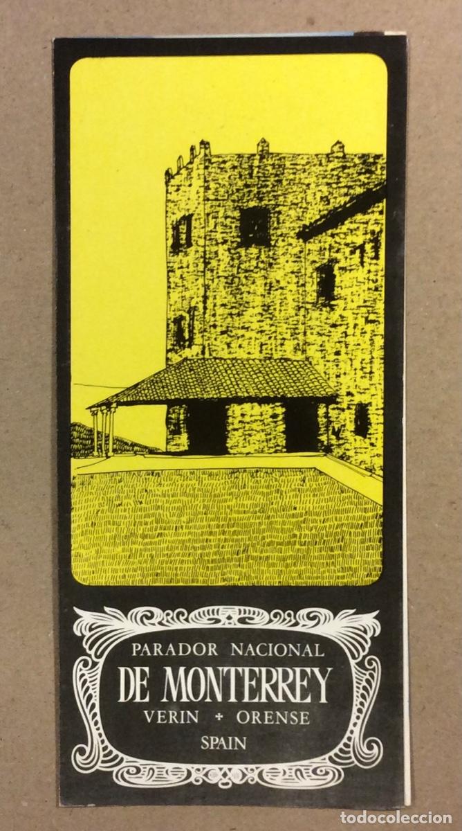 Brochures de tourisme: PARADOR NACIONAL DE MONTERREY (VERIN - ORENSE). ANTIGUO FOLLETO PUBLICITARIO DE TURISMO.