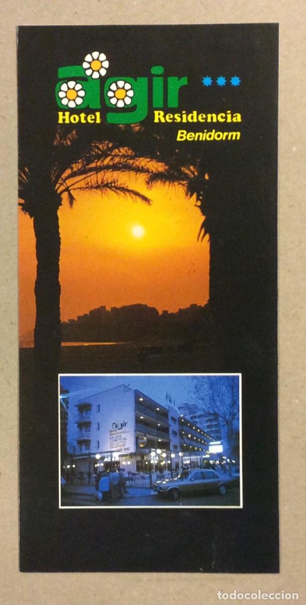 Brochures de tourisme: HOTEL RESIDENCIA AGIR (BENIDORM). ANTIGUO FOLLETO PUBLICITARIO DE TURISMO.