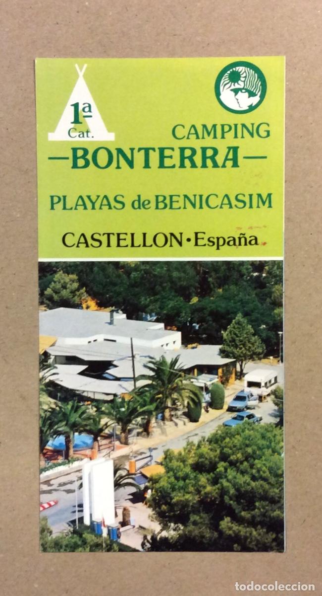 Brochures de tourisme: CAMPING BONTERRA (PLAYAS DE BENICASIM - CASTELL&Oacute;N). ANTIGUO FOLLETO PUBLICITARIO DE TURISMO.