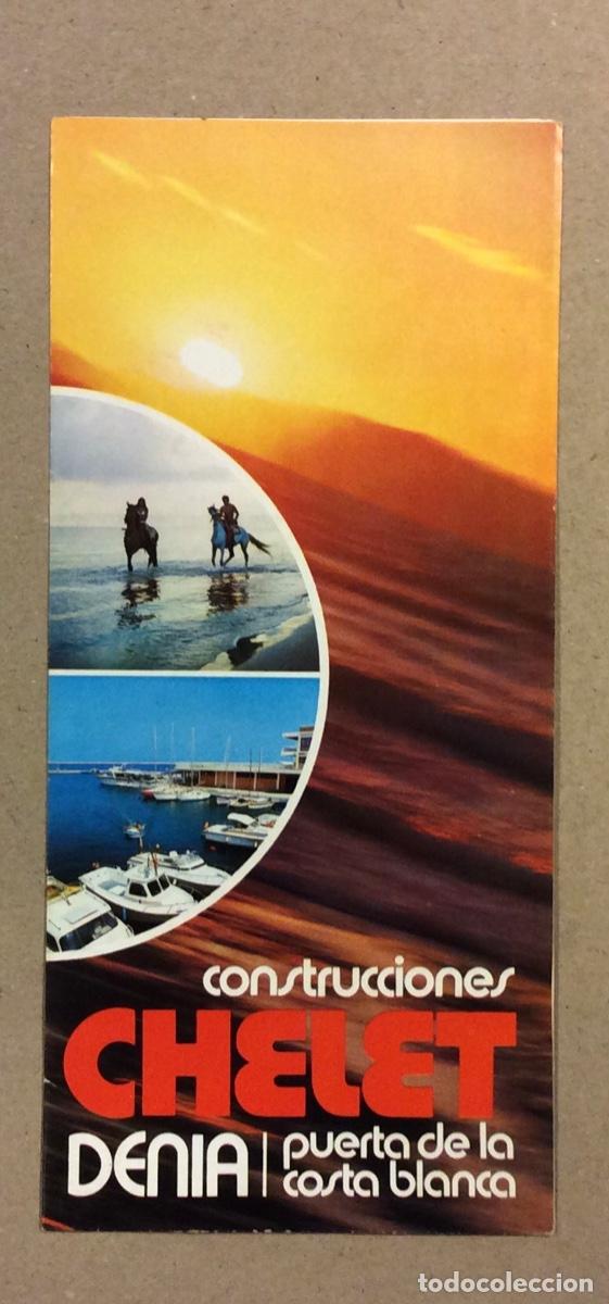 Folletos de turismo: CONSTRUCCIONES CHELET DENIA (COSTA BLANCA). ANTIGUO FOLLETO PROMOCIONAL.