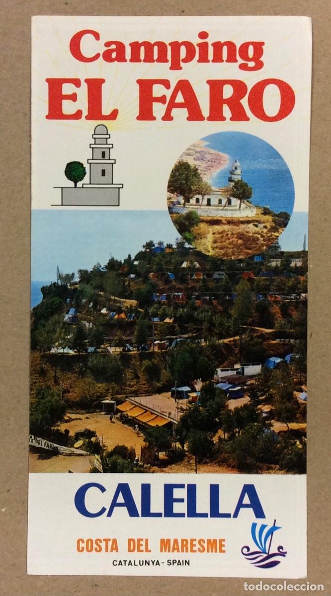 Travel Brochures: CAMPING EL FARO (CALELLA - COSTA DEL MARESME). FOLLETO PUBLICITARIO DE 1983.