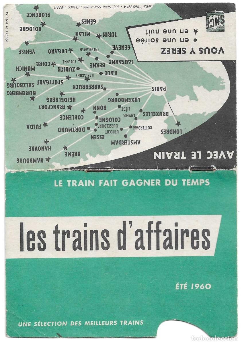 Tourismusbrosch&uuml;ren: AMG-1496 HORARIO DE TRENES DE NEGOCIOS VERANO 1960 FRANCIA