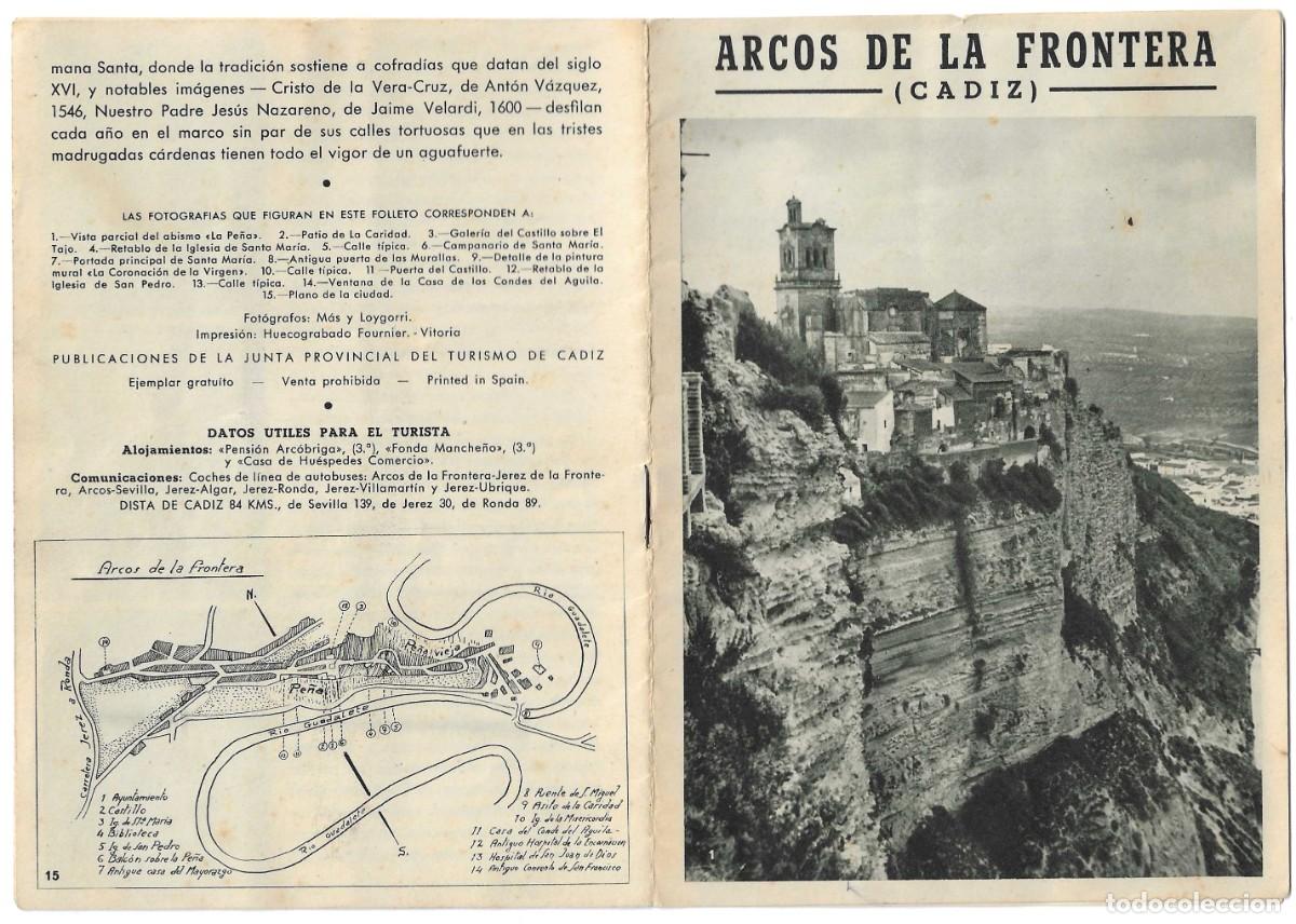 Tourismusbrosch&uuml;ren: AMG-1497 ANTIGUO FOLLETO TUR&Iacute;STICO DE ARCOS DE LA FRONTERA