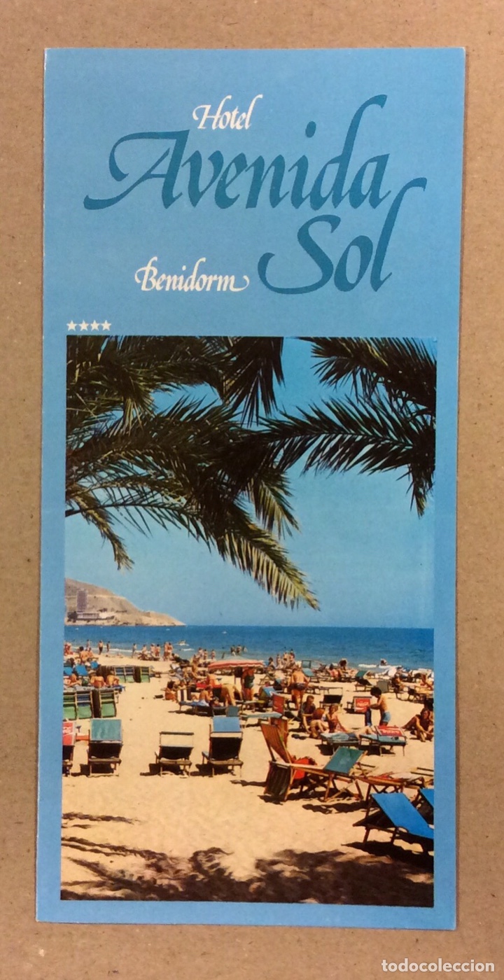 Tourismusbrosch&uuml;ren: HOTEL AVENIDA SOL (BENIDORM). ANTIGUO FOLLETO PUBLICITARIO