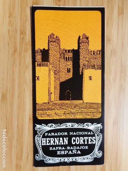 Tourismusbrosch&uuml;ren: ANTIGUO FOLLETO PARADOR HERNAN CORTES ZAFRA BADAJOZ A&Ntilde;OS 60?