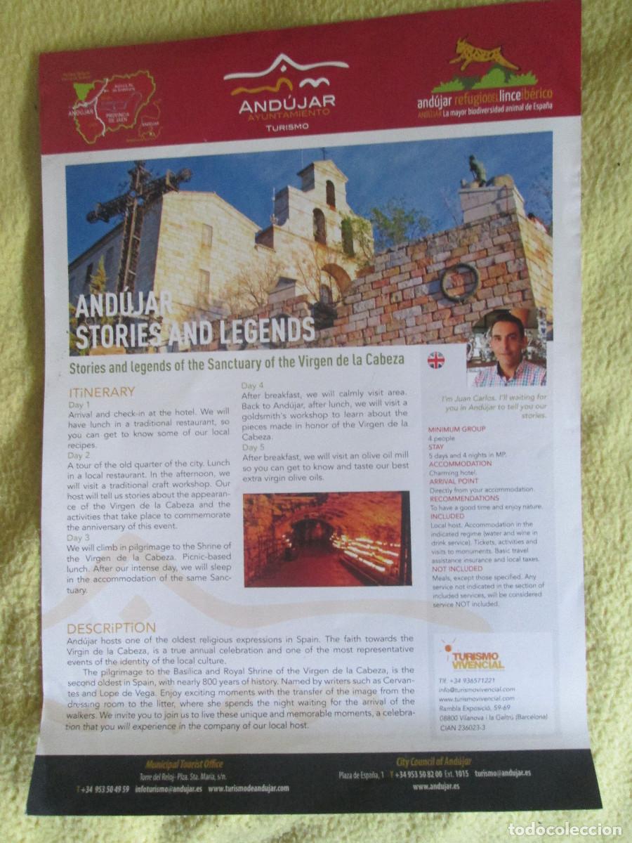 Folletos de turismo: CARPETA ANDUJAR HISTORIAS Y LEYENDAS TURISMO