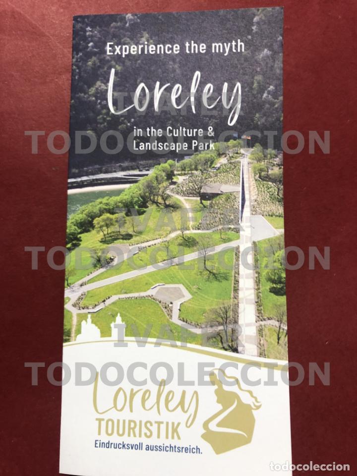 Tourismusbrosch&uuml;ren: FOLLETO CON PLANO LORELEY, ALEMANIA, PARQUE CULTURAL Y PAISAJISTICO EN RIO RIN ROMANTICO, EN INGLES