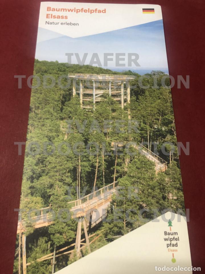 Brochures de tourisme: FOLLETO PASEO SOBRE LOS ARBOLES Y MIRADOR EN ALSACIA, FRANCIA,