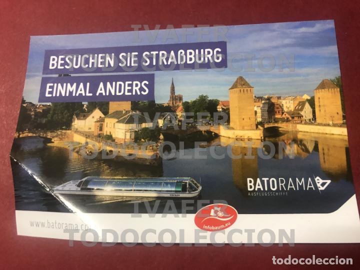 Brochures de tourisme: UNA HOJA FLYER ESTRASBURGO, FRANCIA, PASEOS EN BARCO BATORAMA, EN ALEMAN