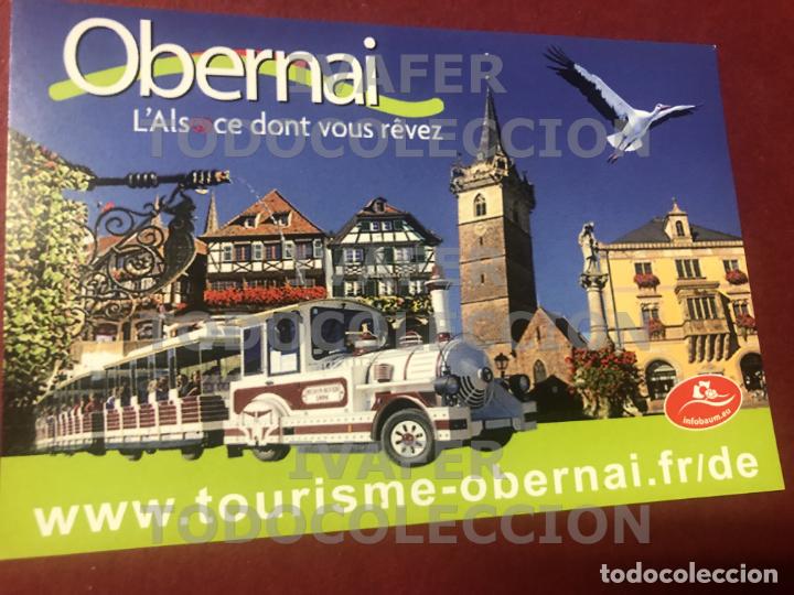 Tourismusbrosch&uuml;ren: UNA HOJA FLYER TURISTICO OBERNAI, ALSACIA, FRANCIA, EN FRANCES, INGLES Y ALEMAN