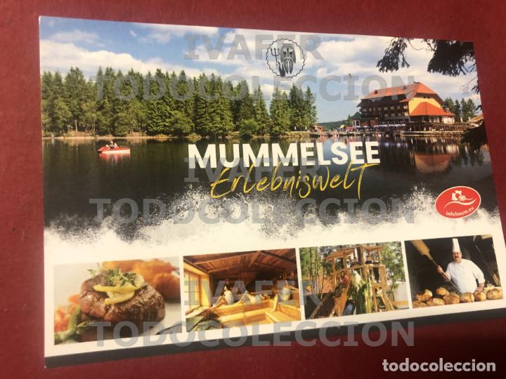 Brochures de tourisme: UNA HOJA FLYER SELVA NEGRA, RESTAURANTE DE COMIDA TIPICA EN MUMMELSEE, ALEMANIA