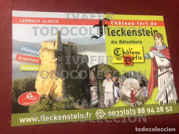 Folletos de turismo: UNA HOJA FLYER CASTILLO DE FLECKENSTEIN EN LEMBACH, LOS VOSGOS, ALSACIA, FRANCIA
