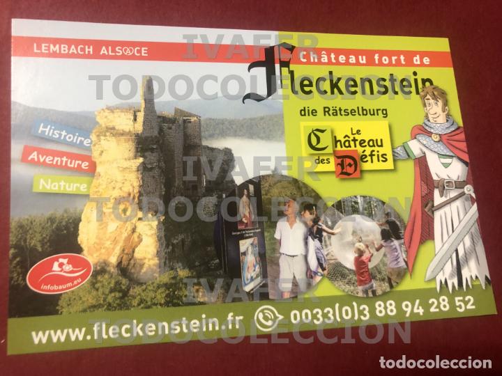 Tourismusbrosch&uuml;ren: UNA HOJA FLYER CASTILLO DE FLECKENSTEIN EN LEMBACH, LOS VOSGOS, ALSACIA, FRANCIA