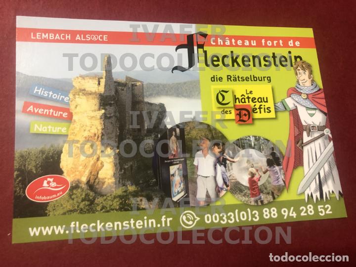 Folhetos de turismo: UNA HOJA FLYER CASTILLO DE FLECKENSTEIN EN LEMBACH, LOS VOSGOS, ALSACIA, FRANCIA