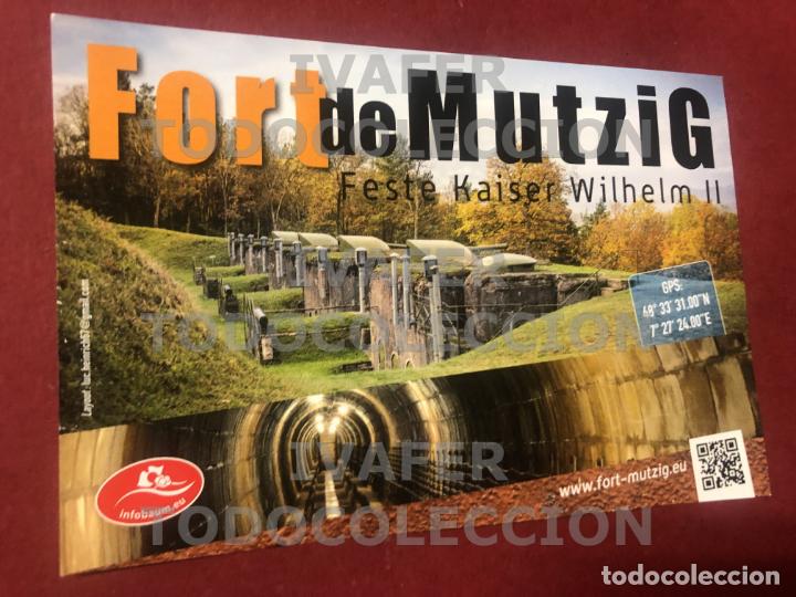 Travel Brochures: UNA HOJA FLYER FUERTE DE MUTZIG, FRANCIA, EN ALEMAN Y FRANCES