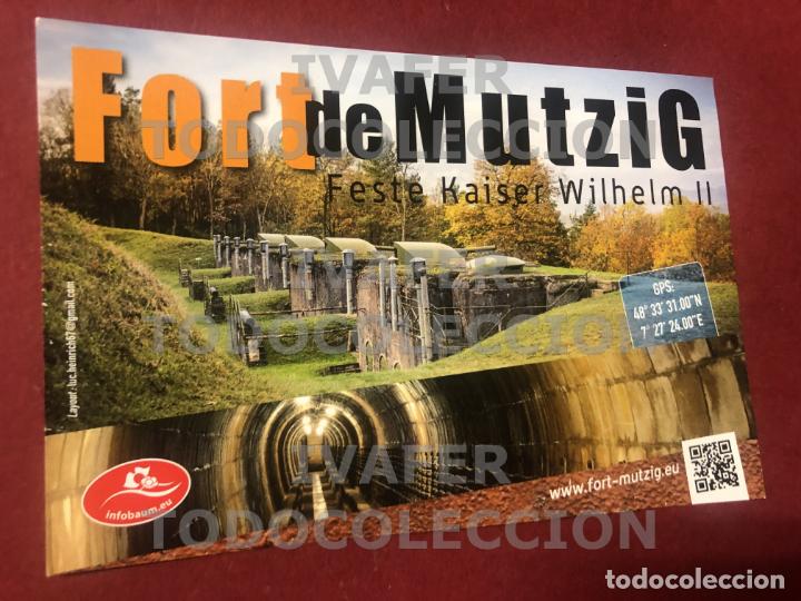 Folhetos de turismo: UNA HOJA FLYER FUERTE DE MUTZIG, FRANCIA, EN ALEMAN Y FRANCES