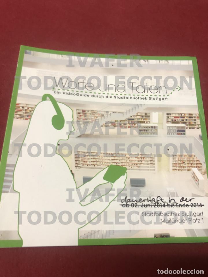 Travel Brochures: FOLLETO PRESENTACION DE AUDIOGUIA DE LA NUEVA BIBLIOTECA MUNICIPAL DE STUTTGART, ALEMANIA