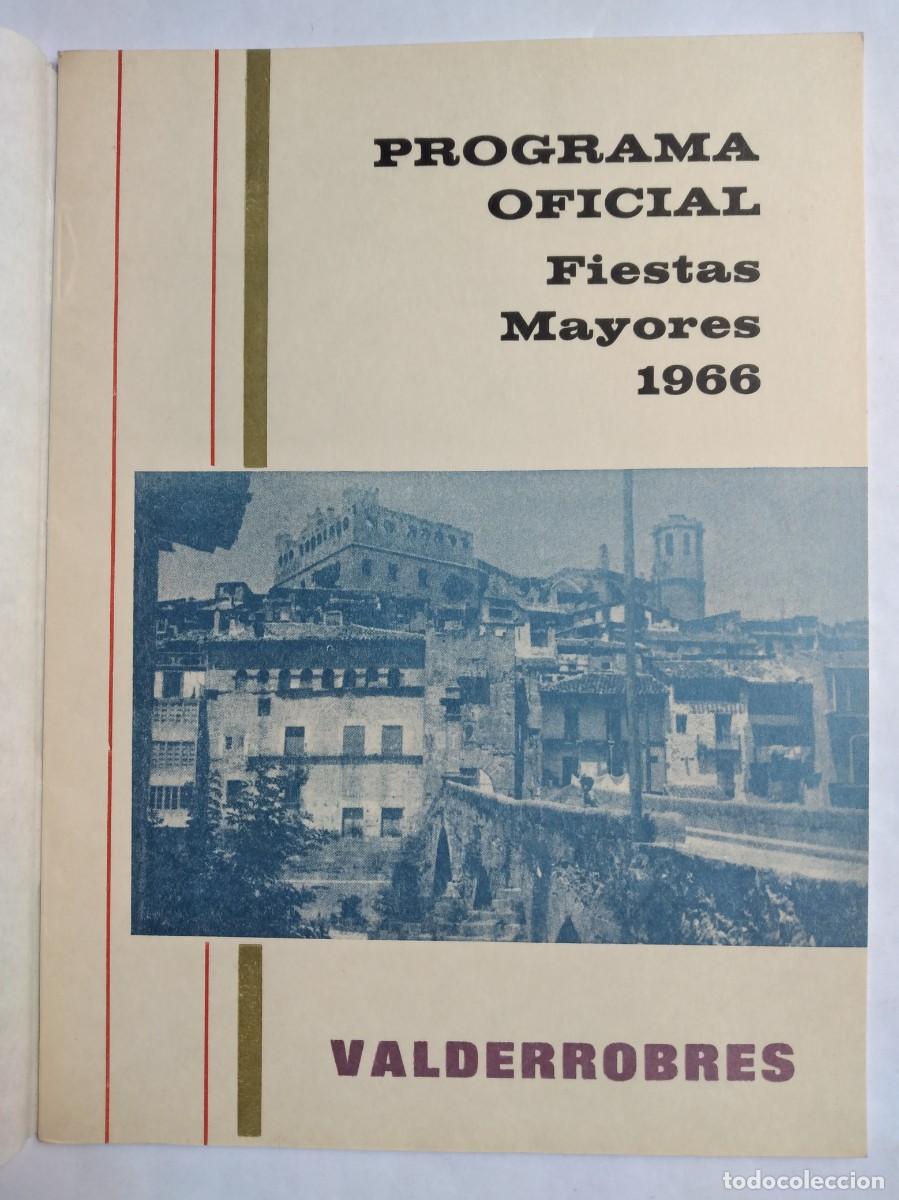 Travel Brochures: PROGRAMA FIESTAS MAYORES VALDERROBRES TERUEL 1966