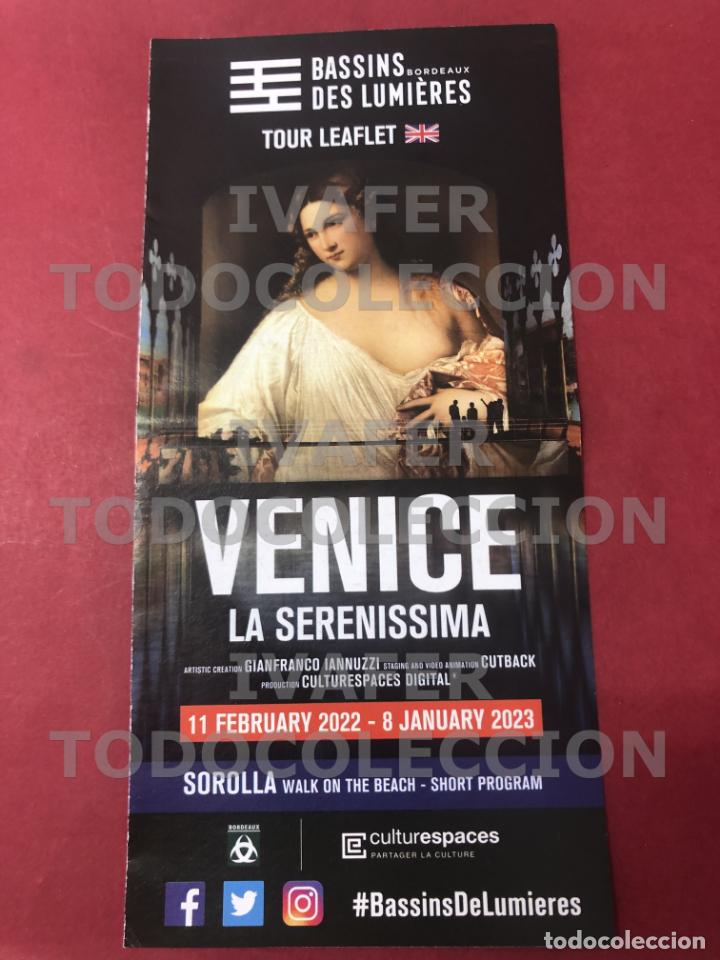Tourismusbrosch&uuml;ren: FOLLETO GUIA VISITA CENTRO DE ARTE BASSIN DE LUMIERES, BURDEOS, VENECIA LA SERENISIMA Y SOROLLA