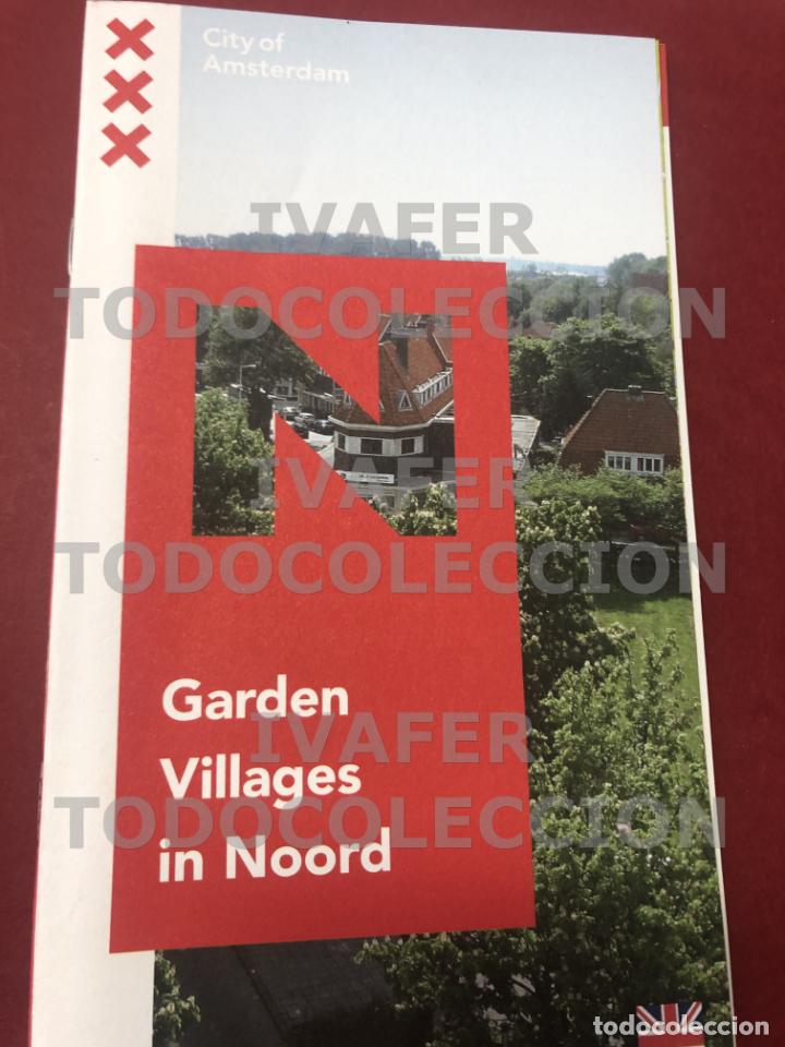 Tourismusbrosch&uuml;ren: FOLLETO MAPAS PUEBLOS JARDIN EN ZONA DE NOORD, NORTE DE AMSTERDAM, EN INGLES, 20 PAGINAS
