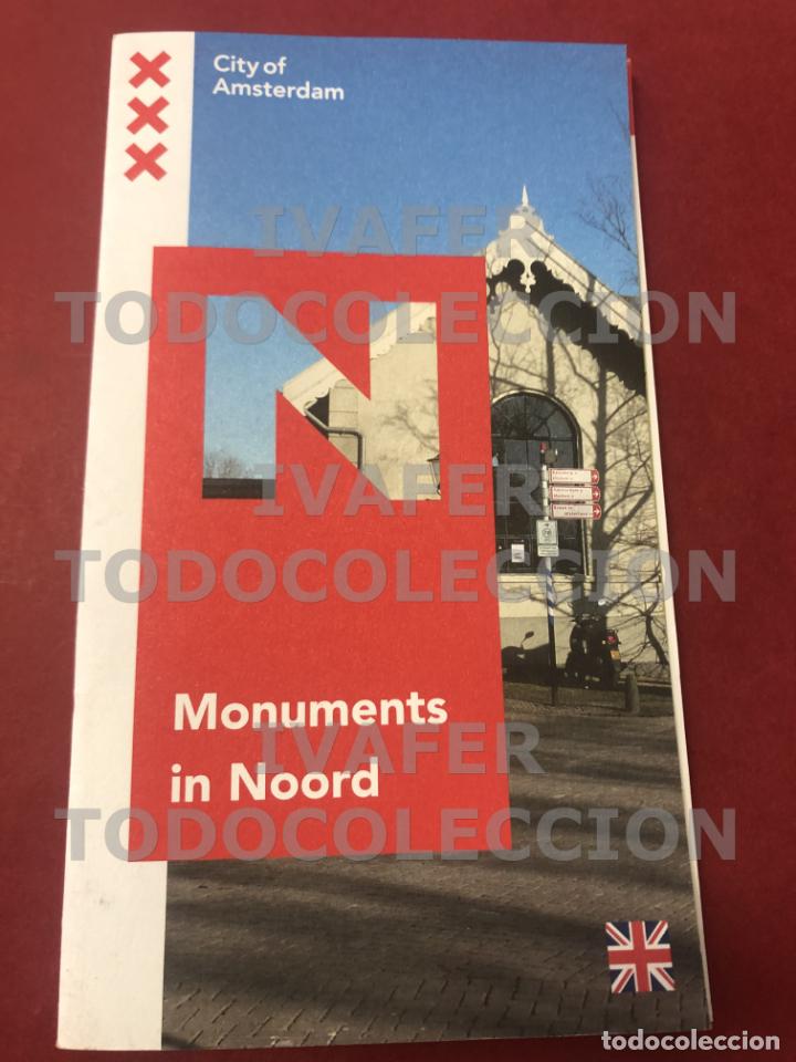 Folhetos de turismo: FOLLETO MAPAS DESPLEGABLE, MONUMENTOS EN NOORD, NORTE DE AMSTERDAM, EN INGLES, 54 PAGINAS