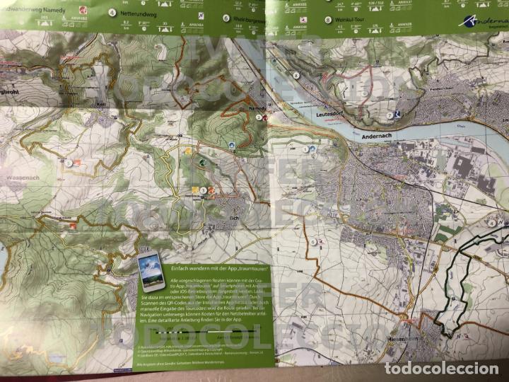 Travel Brochures: FOLLETO DESPLEGABLE CON MAPA DE RUTAS DE SENDERISMO EN ANDERNACH, A ORILLAS DEL RIN, ALEMANIA
