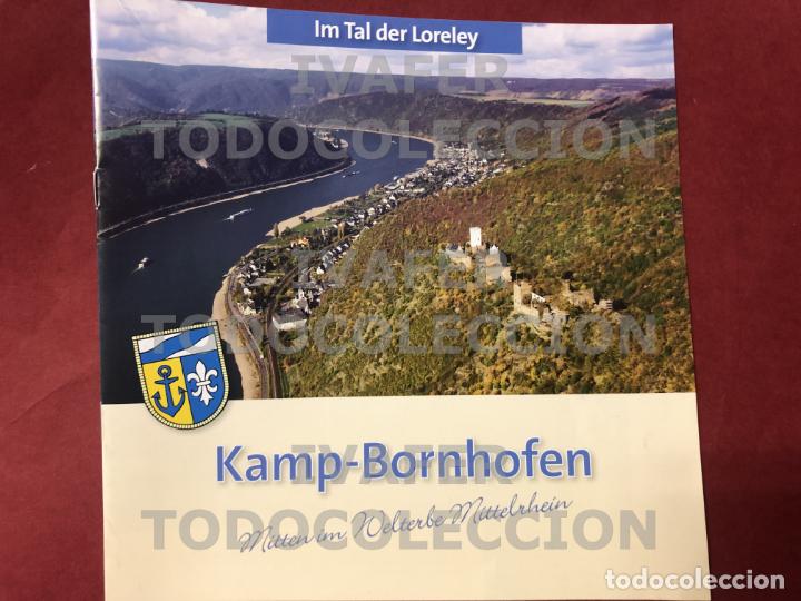 Folletos de turismo: FOLLETO MUNICIPIO KAMP BORNHOFEN, EN EL VALLE DEL RIO RIN ROMANTICO, 10 PAGINAS, EN ALEMAN