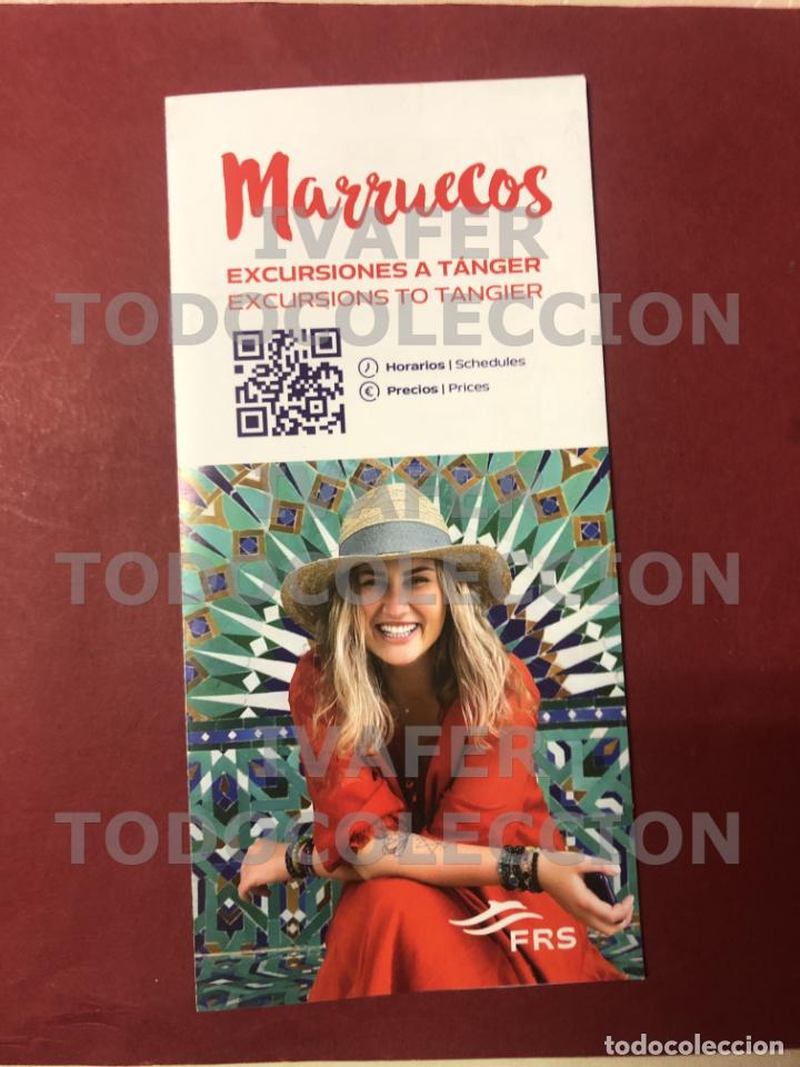 Folhetos de turismo: FOLLETO EXCURSIONES A TANGER DESDE TARIFA, CON MAPA DE LA RUTA