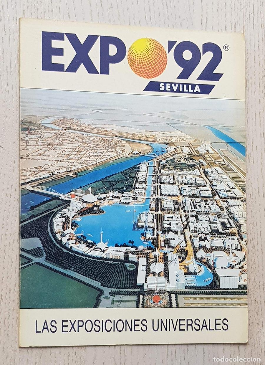 Tourismusbrosch&uuml;ren: EXPO'92. LAS EXPOSICIONES UNIVERSALES (folleto d&iacute;ptico con tarjeta movible)