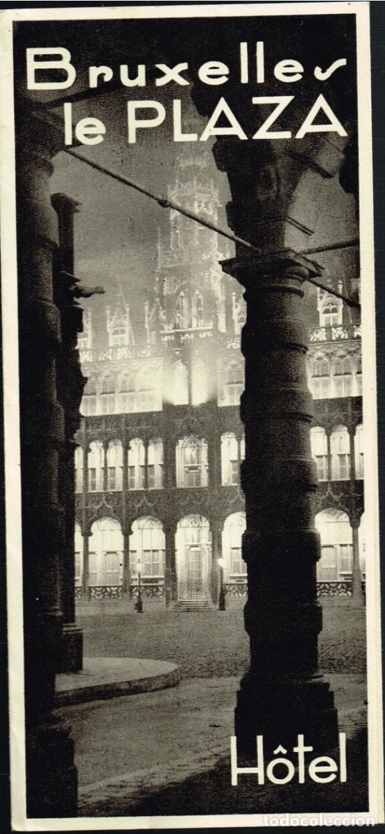 Brochures de tourisme: 50&acute;s ca. 2 Folletos Brussels/Bruxelles Hoteles &rdquo;Atlanta&rdquo;(ingl&eacute;s) y &rdquo;Plaza&rdquo;(franc&eacute;s, ingl&eacute;s, alem&aacute;n)