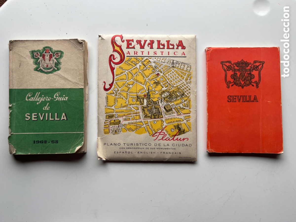 Tourismusbrosch&uuml;ren: PLANOS MAPAS DE SEVILLA 1950, 1962