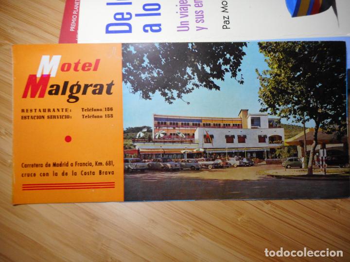Travel Brochures: ANTIGUO DIPTICO MOTEL MALGRAT BARCELONA A&Ntilde;OS 60
