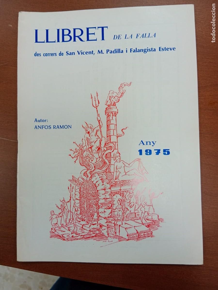 Tourismusbrosch&uuml;ren: LLIBRET FALLA SAN VICENTE , PADILLA Y FALANGISTA ESTEVE - 1975 - FALLAS DE VALENCIA