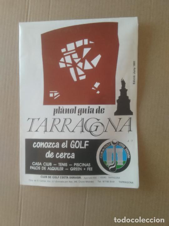 Tourismusbrosch&uuml;ren: MAPA PLEGABLE TIPO FOLLETO TARRAGONA PLANO DE INFORMACI&Oacute;N TUR&Iacute;STICA PL&Agrave;NOL GUIA A&Ntilde;O 1991 CLUB GOLF