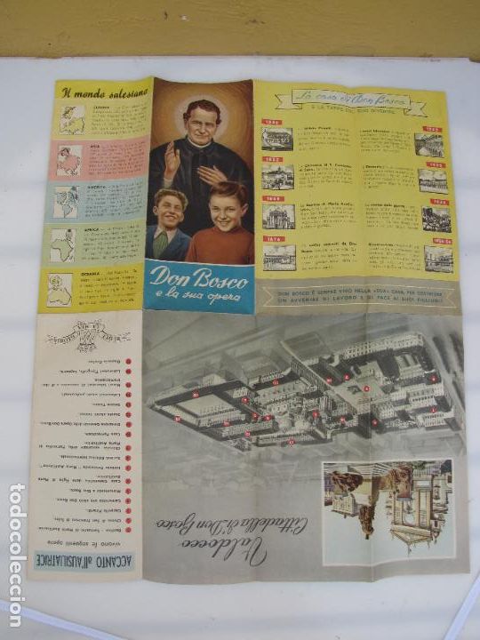 Folhetos de turismo: 28.- Folleto Valdocco. Cittadella di Don Bosco. Salesianos. A&ntilde;os 50
