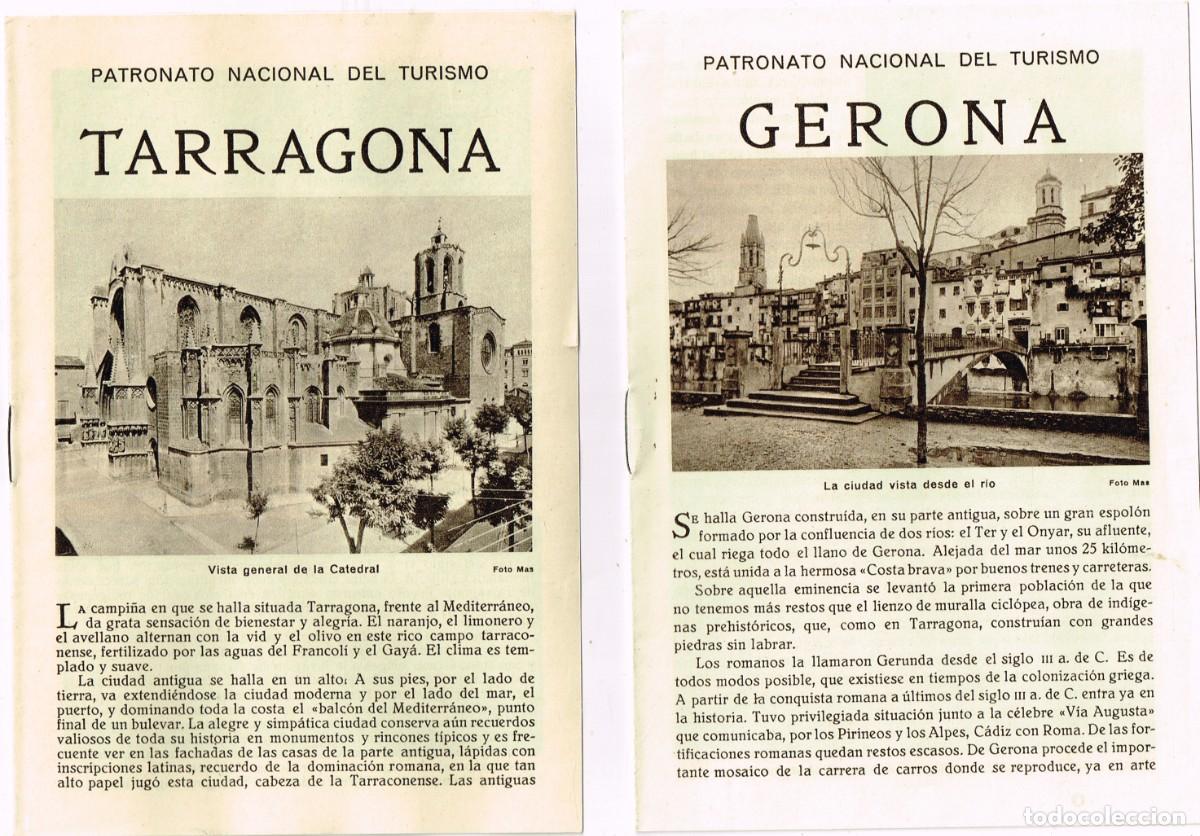 Brochures de tourisme: 1928/36 PATRONATO NACIONAL DEL TURISMO 3 FOLLETO Y PEQUE&Ntilde;O PLANO: BARCELONA, GERONA, TARRAGONA