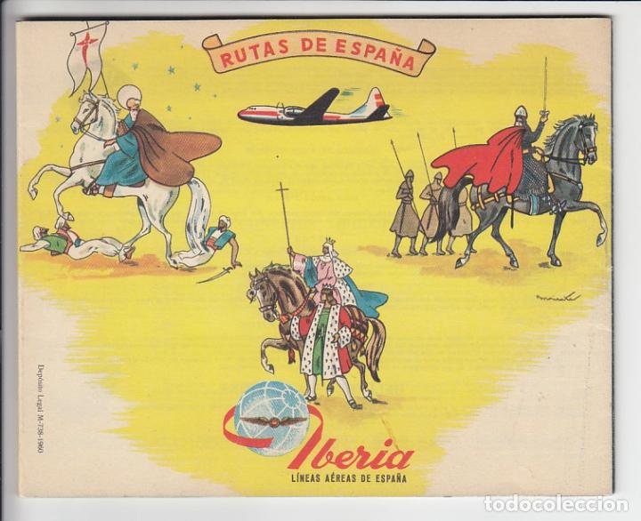 Folhetos de turismo: IBERIA, LINEAS AEREAS DE ESPA&Ntilde;A. RUTAS DE ESPA&Ntilde;A