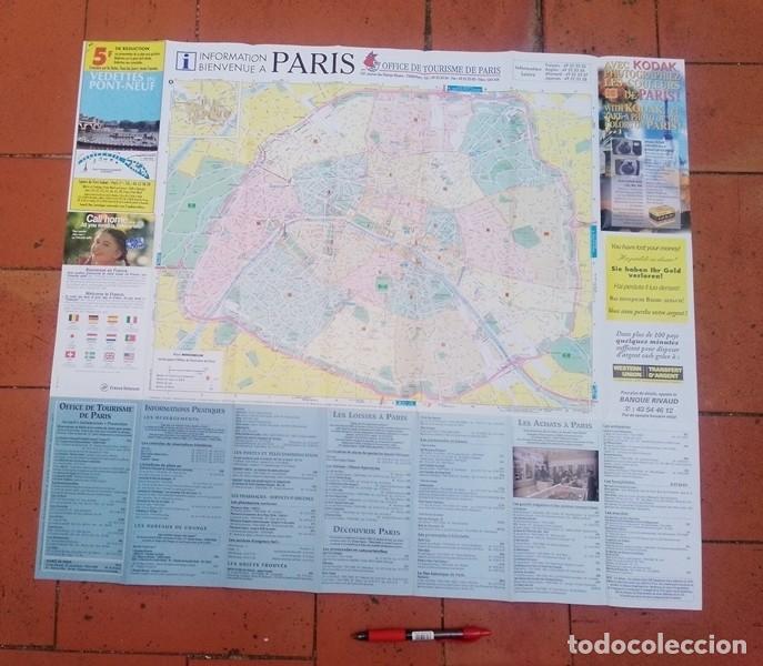 Folhetos de turismo: Mapa Par&iacute;s y metro francia