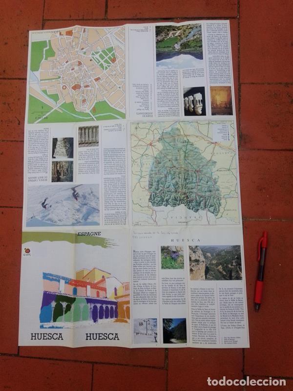 Travel Brochures: Mapa Huesca aragon 1990