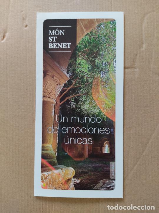 Tourismusbrosch&uuml;ren: FOLLETO TURISTICO MON ST BENET MONESTIR SANT FRUITOS DE BAGES, BARCELONA CATALUNYA (EN ESPA&Ntilde;OL)