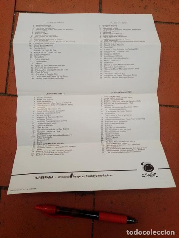 Folletos de turismo: Mapa Le&oacute;n 1990 castilla - Foto 2