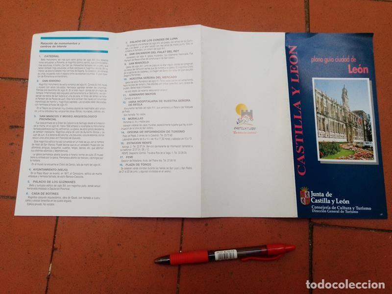 Folhetos de turismo: Mapa Le&oacute;n castilla leon