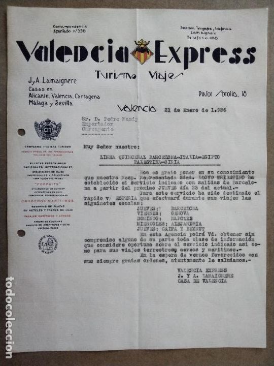 Tourismusbrosch&uuml;ren: 1936 viajes valencia express