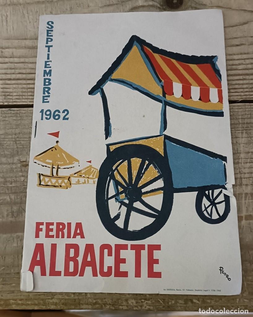 Tourismusbrosch&uuml;ren: PROGRAMA DE FERIAS Y FIESTAS DE ALBACETE, SEPTIEMBRE 1962, 12 PAGINAS