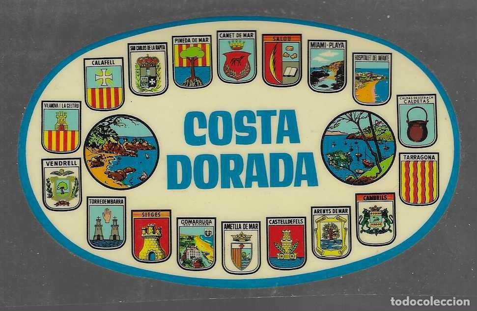 Tourismusbrosch&uuml;ren: PEGATINAS, COSTA DORADA- MIDE:_11 X 7 C.M. DOBLE VISION- VER FOTOS