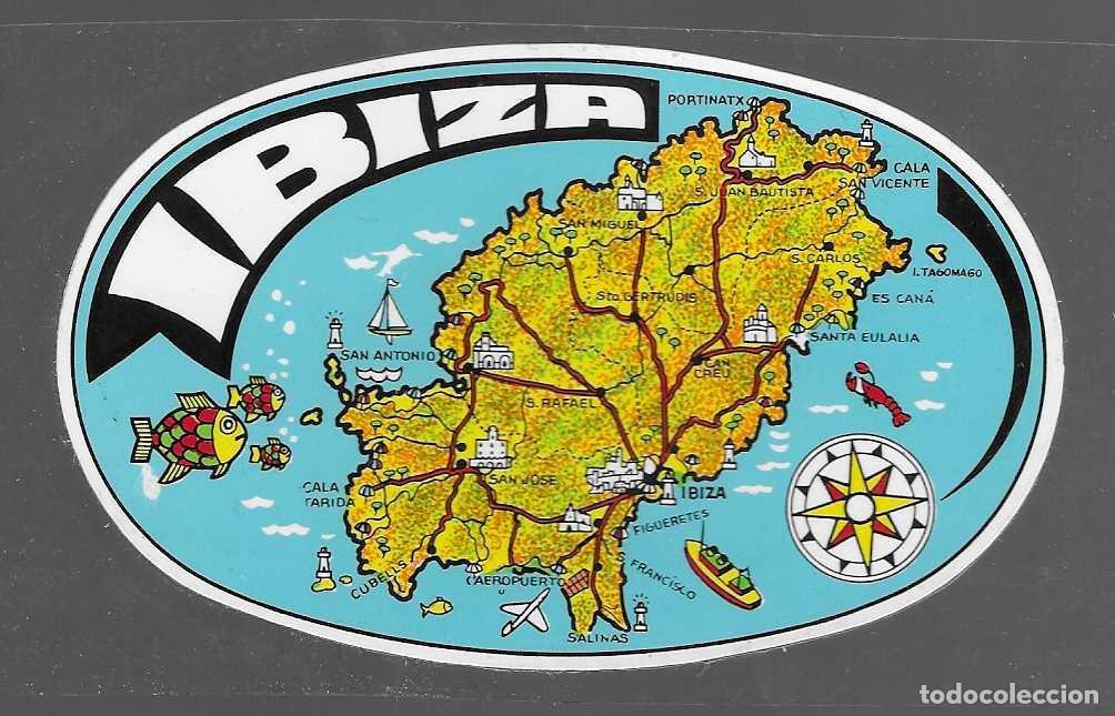 Tourismusbrosch&uuml;ren: PEGATINAS, IBIZA.- MIDE:_11 X 7 C.M. DOBLE VISION- VER FOTOS